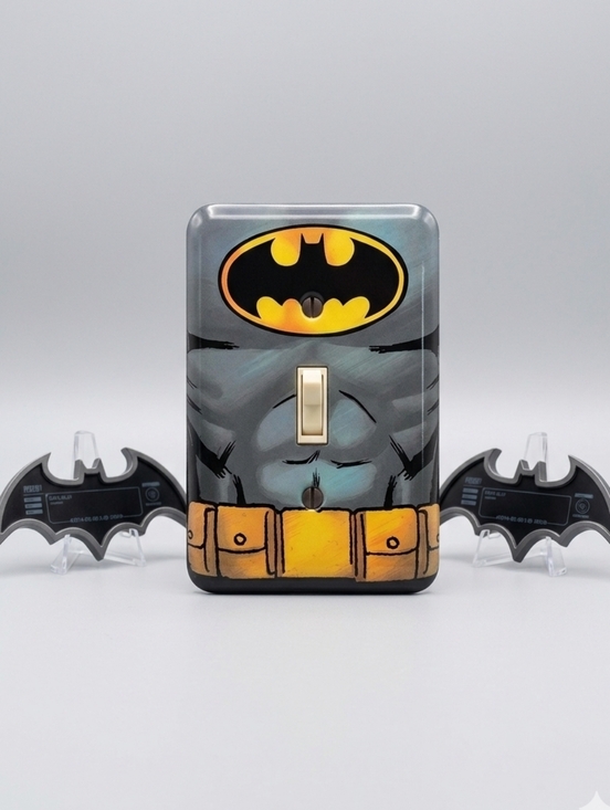 Open Road Brands Other - DC Comics Batman Suit Light Switch Cover Plate Graphic Wall Hardware NEW NIB